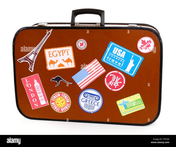 Наклейки на чемодан путешественника