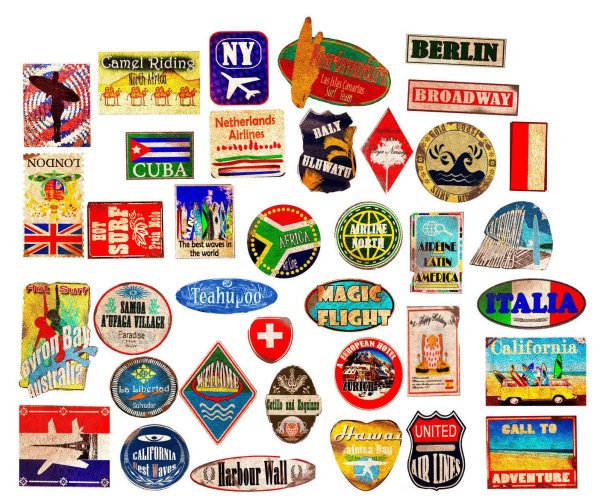 Наклейки в стиле ретро