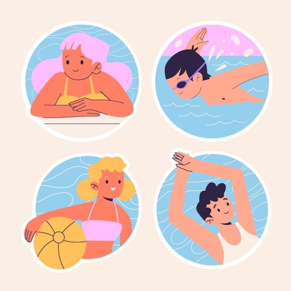 Плавание иллюстрация