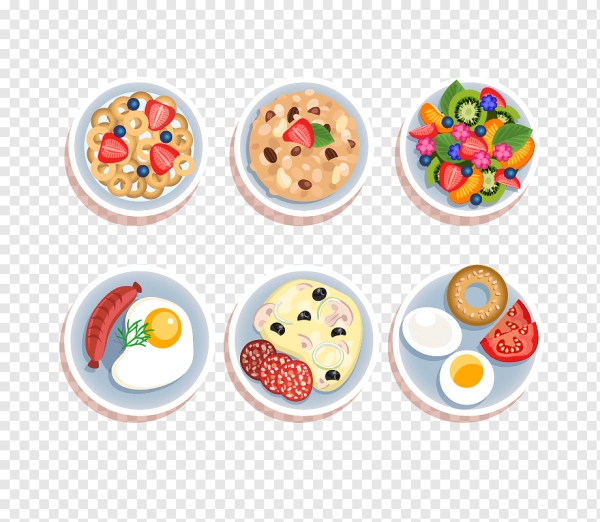 Нарисованная тарелка с едой