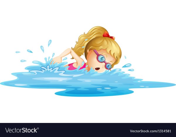 Плавать в море вектор