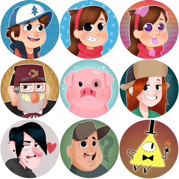 Stickers Гравити Фолз