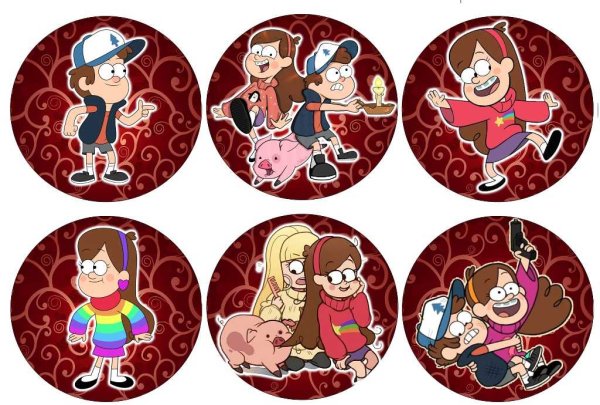 Значки в стиле Гравити Фолз