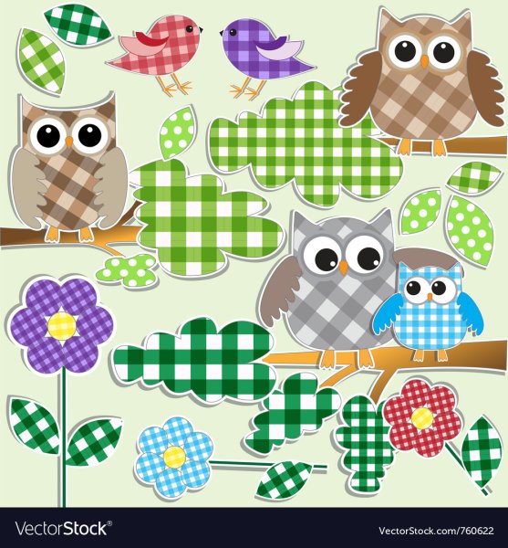 Seamless patterns Set with trendy Patches