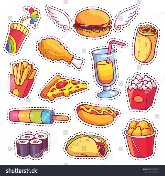 Стикеры на тему еда