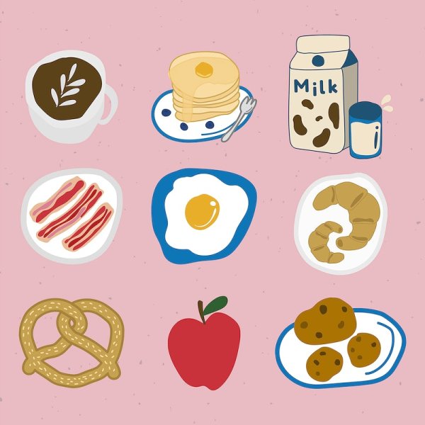 Наклейки еда милые