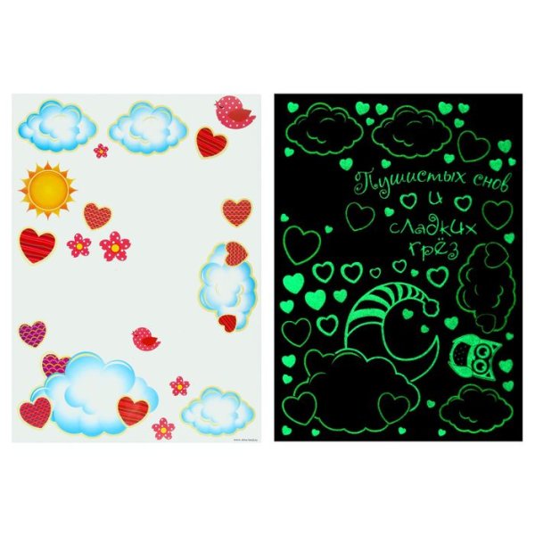 Светящиеся наклейки на потолок