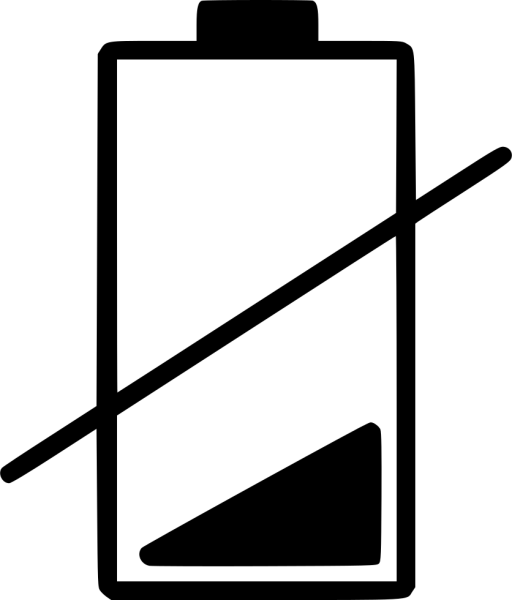 Значок севшей батарейки