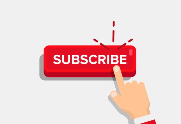 Кнопка Subscribe на прозрачном фоне