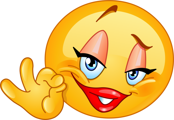 Смайлик девочка смеется