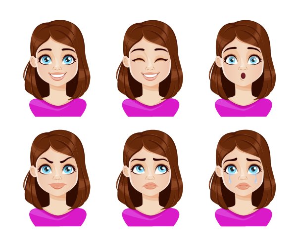 Лица эмоции вектор