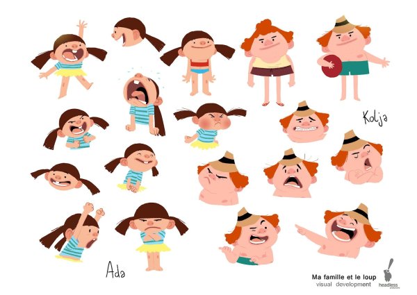 Персонаж с разными эмоциями