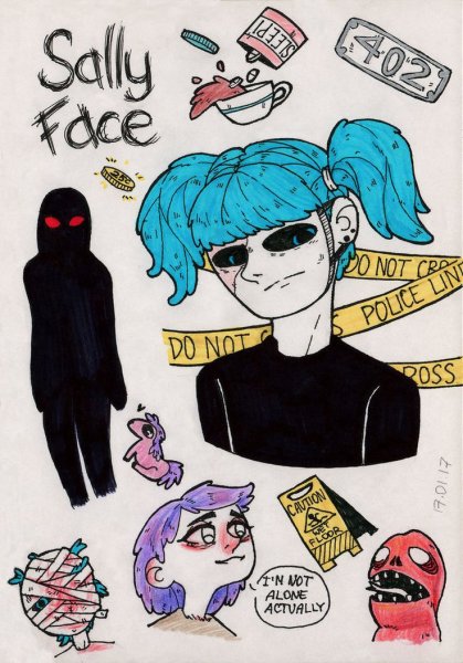 Стикеры Салли фейс Ларри