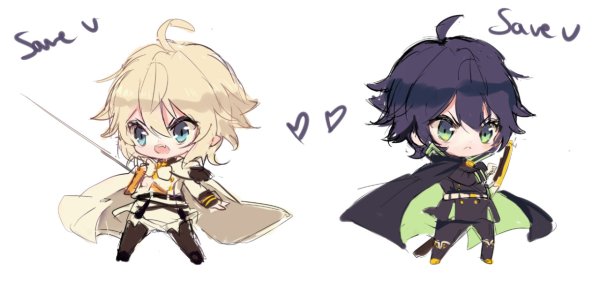 Значки из аниме последний Серафим