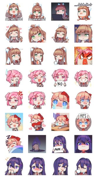 Doki Doki Literature Club Стикеры