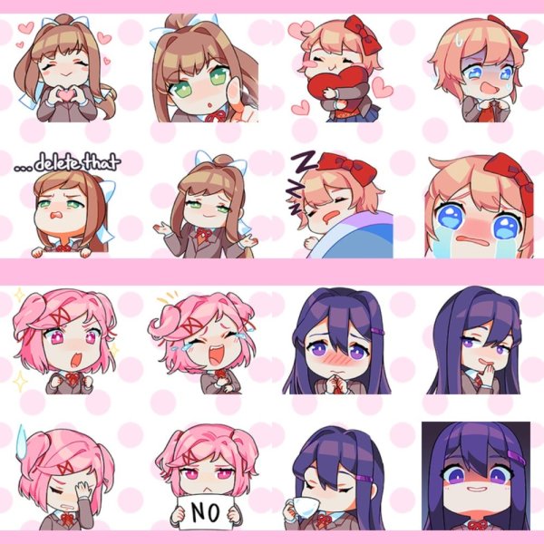 Стикер Нацуки ДДЛК