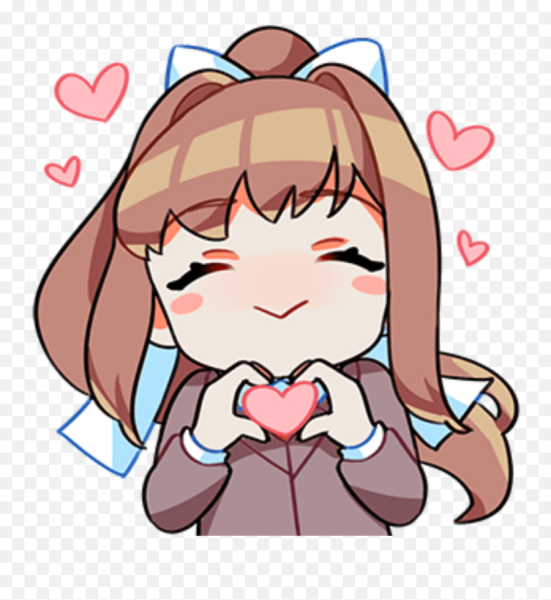 Моника доки доки Стикеры