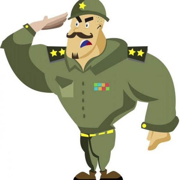 Мультяшный офицер