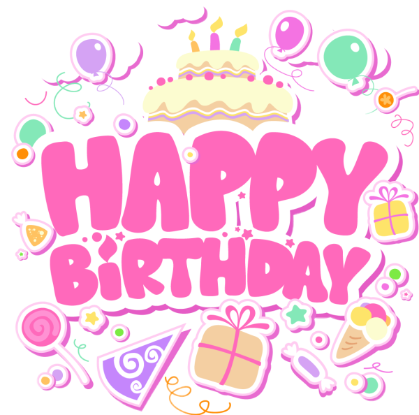 Стикеры на день рождения с надписями