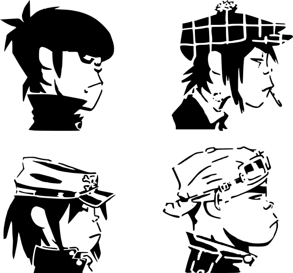 Gorillaz Tattoo эскизы