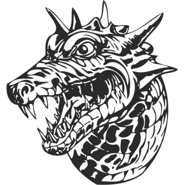 Огнедышащий зелёный зелёный дракон