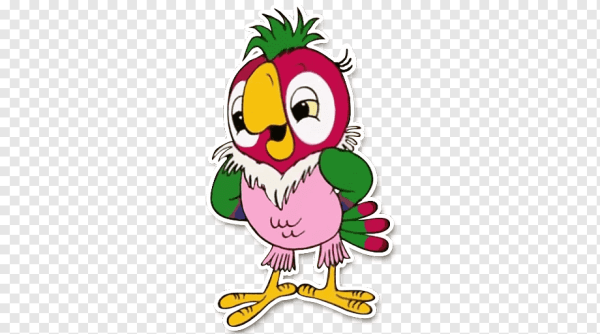 Попугай Кеша без фона