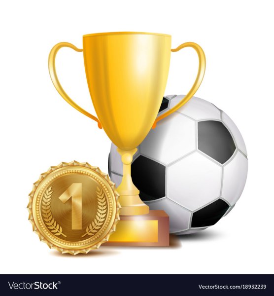 Золотой Кубок с футбольным мячом