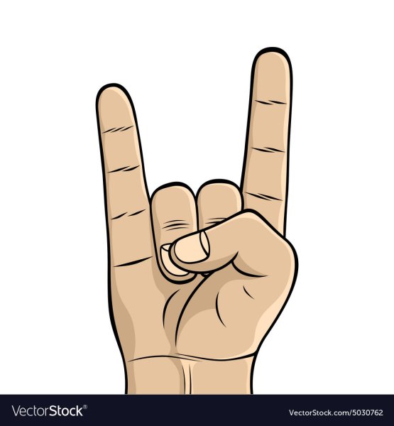 Рука два пальца вектор