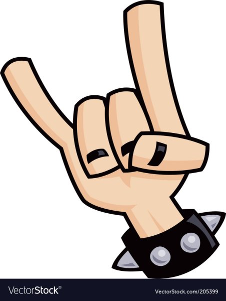 Знак рока на пальцах