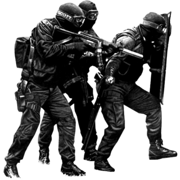 Спецназ на белом фоне