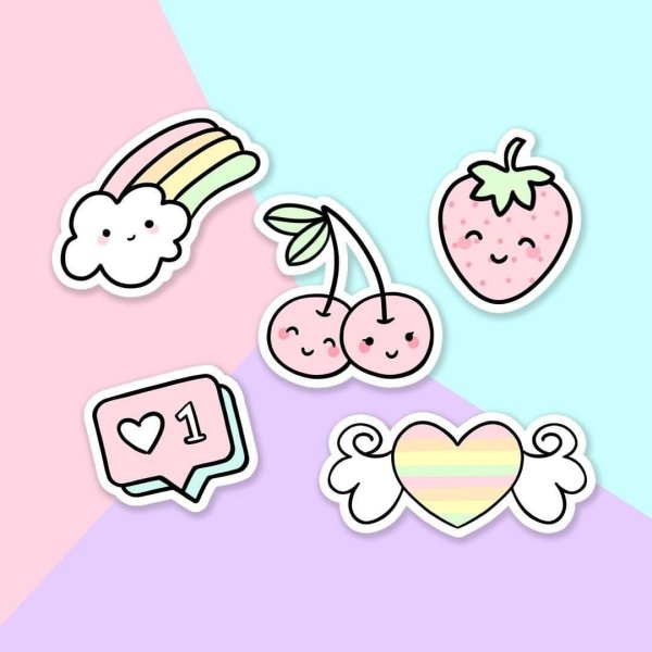 Стикеры для срисовки легкие