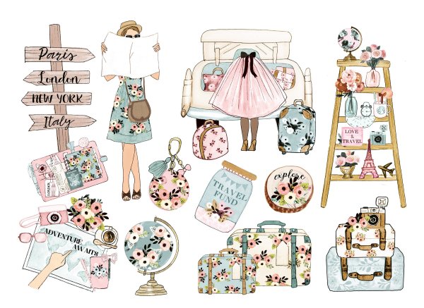 Стильные наклейки для ежедневника