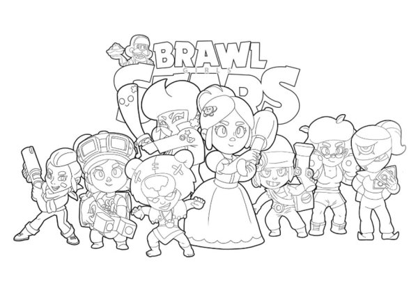 Бравлеры Браво старс раскраска