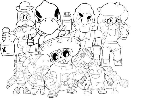 Бравлеры Браво старс раскраска