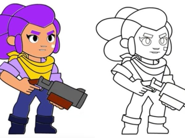 Раскраска БРАВЛ старс 8 бит