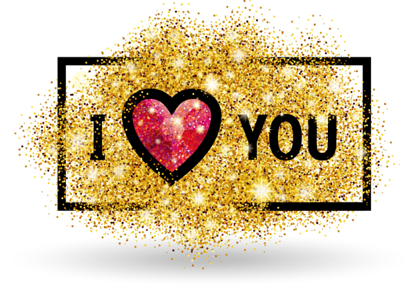 Я тебя люблю на прозрачном фоне