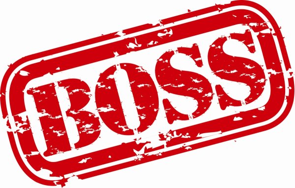 Надпись босс на прозрачном фоне