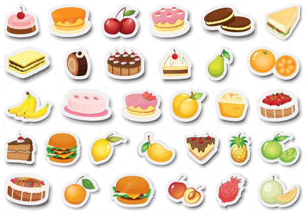 Еда Эстетика вкусняшки нарисованные