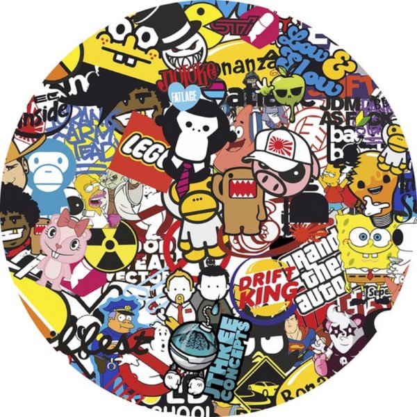 Круглые Стикеры наклейки