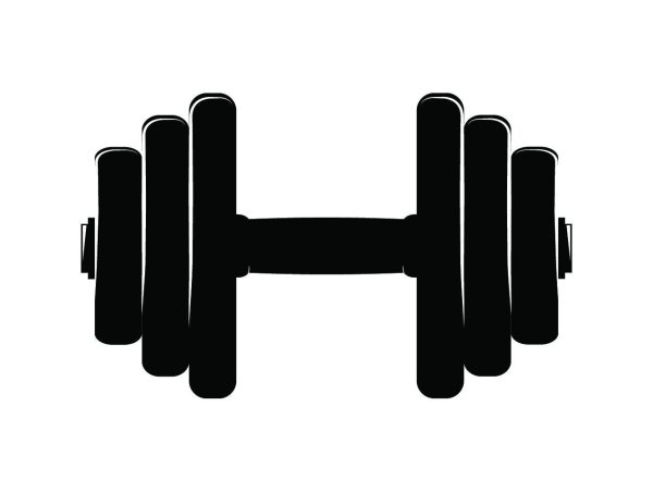 Гантели и штанги вектор