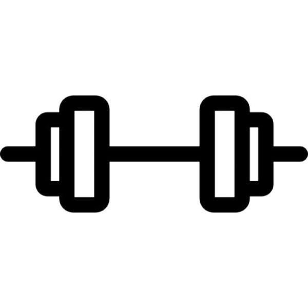 Гантели черно белые