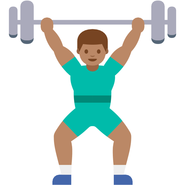 Изображение штангиста для детей