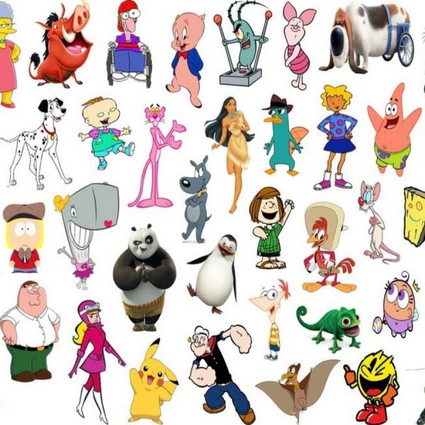 Персонажи из мультфильмов зарубежных