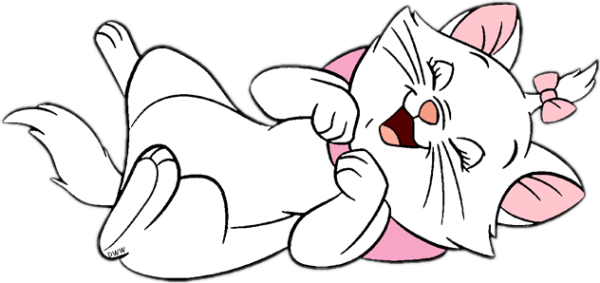 Кошка Мари на прозрачном фоне