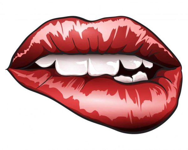 Губы глянцевые вектор