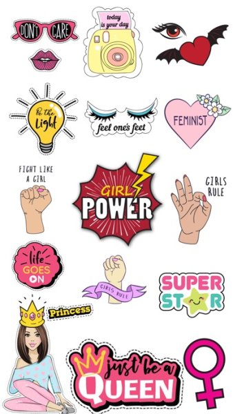 Стикеры girlpower