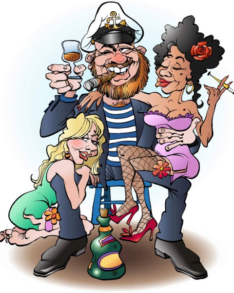 Девушка на пляже рисунок