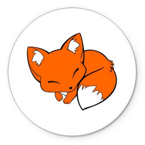 Спящий Лисенок рисунок