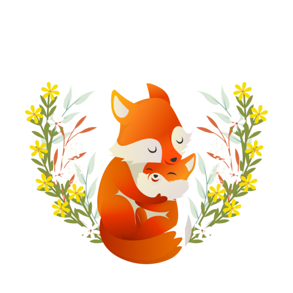 Лисенок на прозрачном фоне