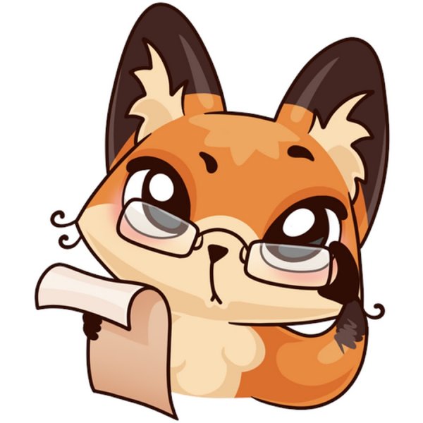 Стикеры ВК лиса Луна